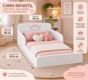 Ver imagem 5 de Cama Infantil Realeza MDF Branco com Cabeceira e Proteção