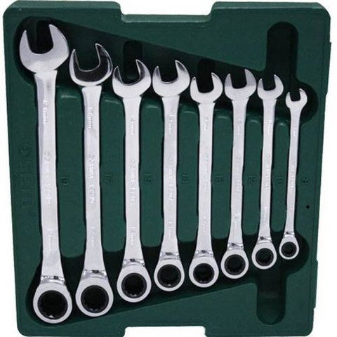 Jogo de Chaves Combinadas com Catraca 8 A 19MM ST08008SJ 8 Peças - Sata