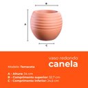 Ver imagem 4 de Kit 3 Vasos Redondo Canela Terracota 34 Terrano