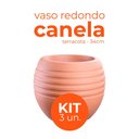 Ver imagem 2 de Kit 3 Vasos Redondo Canela Terracota 34 Terrano