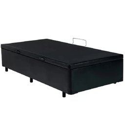 Base Box Baú Blindado Solteiro 088 X 188 X 42:preto - 3