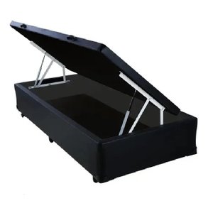 Base Box Baú Blindado Solteiro 088 X 188 X 42:preto