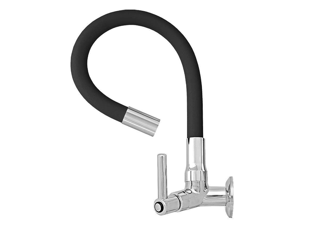 Torneira Gourmet Flexível de Cozinha Parede Preta 1/4 de Volta C34 Casagrande Mundial - 1