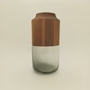 Ver imagem 2 de Vaso Decorativo Enfeite Casa Vidro 30x10x10cm Cinza