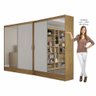 Closet Casal Duplo Belém 4 Portas Plus 4 Gavetas Carioca Móveis - 3