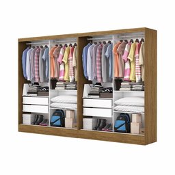 Closet Casal Duplo Belém 4 Portas Plus 4 Gavetas Carioca Móveis - 4