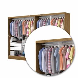 Closet Casal Duplo Belém 4 Portas Plus 4 Gavetas Carioca Móveis - 6