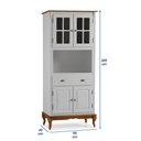 Ver imagem 4 de Cristaleira 4 Portas 3 Prateleiras e 1 Gaveta e Nicho Hannover 60810 Linz Móveis - Off White/imbuia