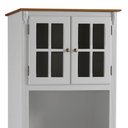 Ver imagem 2 de Cristaleira 4 Portas 3 Prateleiras e 1 Gaveta e Nicho Hannover 60810 Linz Móveis - Off White/imbuia