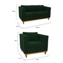 Ver mais imagens de Kit Sofá 2 Lugares e 2 Poltronas Europa Suede Verde - Am Decor