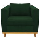 Ver imagem 5 de Kit Sofá 2 Lugares e 2 Poltronas Europa Suede Verde - Am Decor
