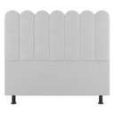 Ver imagem 6 de Cabeceira Cama Box Solteiro Lana 90cm Sintético Branco - Desk Design