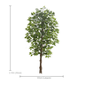 Planta Árvore Artificial Ficus Verde 2 Tons 2,1m - 2