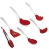 Kit Utensílios Silicone Line Vermelho 6 Peças - 1