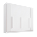 Ver imagem 2 de Guarda Roupa Casal Athos Ripado 6 Portas em Mdf Branco
