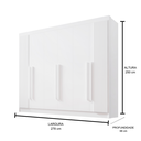 Ver imagem 4 de Guarda Roupa Casal Athos Ripado 6 Portas em Mdf Branco