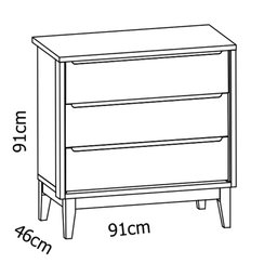 Jogo de Quarto para Bebê Completo 2 Portas Classic New Areia Fosco com Madeira - Reller - 5