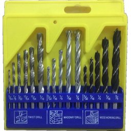 Jogo Kit de Broca para Madeira Aço e Parede Com 16 Brocas  - 1