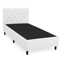 Ver imagem 1 de Conjunto Base Box Solteiro com Painel Branco (88x188)