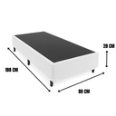 Ver imagem 4 de Conjunto Base Box Solteiro com Painel Branco (88x188)