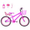 Bicicleta Infantil Feminina Aro 20 Flexbikes Aero + Kit Passeio e Cadeirinha - Pink - 1