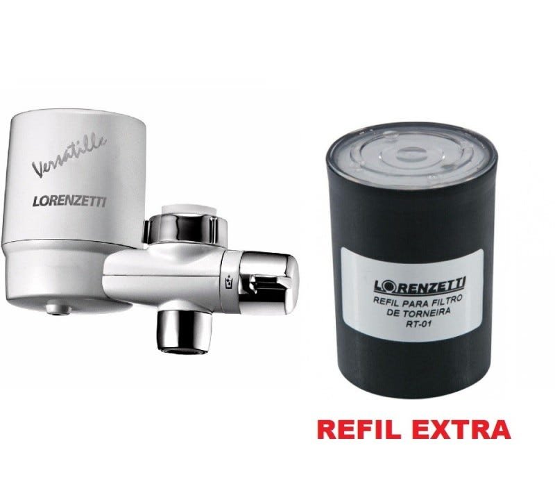 Filtro Água Lorenzetti Purificador Versatille + Refil Extra - 1