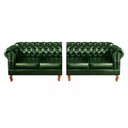 Ver imagem 3 de Sofá Dom Pedro Chesterfield Modulado 4 Lugares Decoração Sala Recepção - Couríssimo Verde