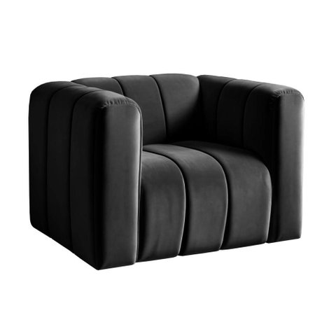 Poltrona Mona Cor Veludo Preto