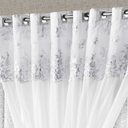 Ver imagem 2 de Cortina Nobreza Luxo para Varão Tecido Seda Amassada e Voal 2,00 X 1,70 Metros - Branco