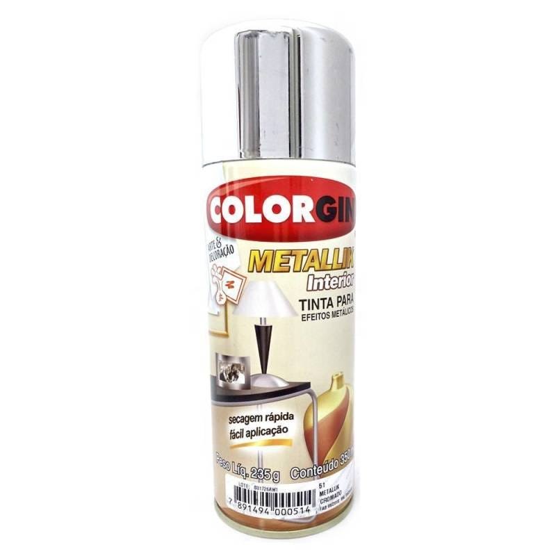 Tinta Spray Metallik Cromado Brilhoso Colorgin - 1