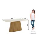 Ver imagem 2 de Mesa Olivia para 6 Lugares Tampo 180cm com Vidro Canto Arredondado