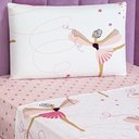 Ver imagem 2 de Jogo de Cama Lençol Bouti Infantil Kids Solteiro 03 Peças - Bailarina