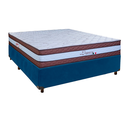 Ver imagem 1 de Conjunto Cama Box Azul Casal + Colchão Molas Ensacadas Legaccy Paropas