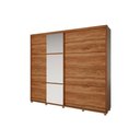 Ver imagem 4 de Guarda Roupa Casal 2 Portas de Correr e 6 Gavetas C/ Espelho Titan 1173 C/ Pés Freijo - Carraro