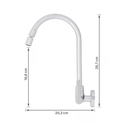 Ver imagem 2 de Torneira Bica Móvel Parede 1/4V Gali 801406 - Docol