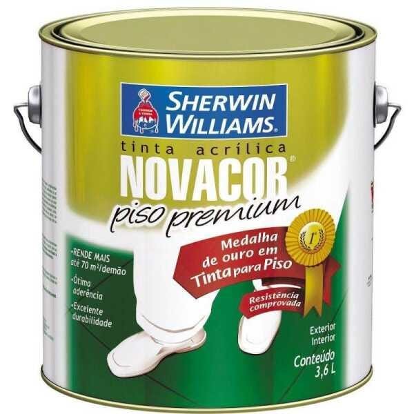 Tinta Acrilica Novacor Piso Liso Branco - 3,6 lt - Sherwin Willians - 2