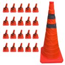 Ver imagem 2 de Cone Sinalizaçao Portatil Kit 20 Uni Dobravel Retratil Segurança Balizador Trafego Obra Estacionamen