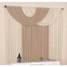 Cortina para Varão Suelen 3 Metros x 2,80 Metros Alt Tecido Malha - Avelã/Palha - 1