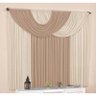 Cortina para Varão Suelen 3 Metros x 2,80 Metros Alt Tecido Malha - Avelã/Palha - 4