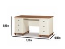 Ver imagem 5 de Escrivaninha Linz 6 Gavetas 80 X 176 X 50 Cm (a X L X P)