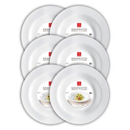 CONJ 6 PRATO Para MASSAS 29,5 cm GRANGUSTO Bormioli Rocco OPAL GLASS - 1