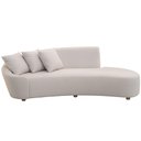 Ver imagem 5 de Sofá 4 Lugares com Puff Orgânico Sala Living 270cm Adam T03 Veludo Bege - Lyam Decor