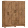 Guarda-roupa Casal Escócia 6 Portas 2 Gavetas Ipê Texturizado - Maxel - 2