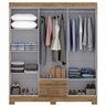 Guarda-roupa Casal Escócia 6 Portas 2 Gavetas Ipê Texturizado - Maxel - 3