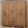Guarda-roupa Casal Escócia 6 Portas 2 Gavetas Ipê Texturizado - Maxel - 1