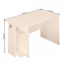 Ver imagem 4 de Mesa Gamer Vênus 2 Prateleiras Branco - Panorama Móveis