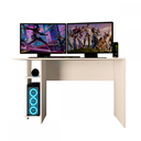 Ver imagem 2 de Mesa Gamer Vênus 2 Prateleiras Branco - Panorama Móveis