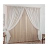 Cortina para Varão Renascence 3 Metros x 2,80 Metros Alt. Tecido Seda Amassada com Voil - Avelã - 2