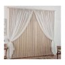 Cortina para Varão Renascence 3 Metros x 2,80 Metros Alt. Tecido Seda Amassada com Voil - Avelã - 1