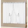 Cortina para Varão Romântica 3 Metros x 2,50 Metros Alt. Tecido Voil e Seda - Branco - 3